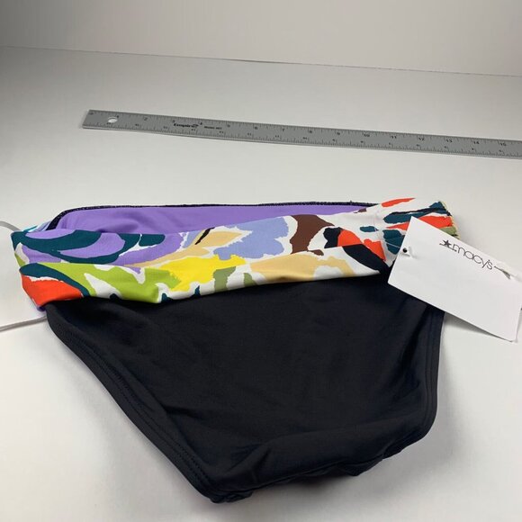 Anne Cole Women's Fold Over Black‎ Printed Waist Swim Bikini Bottom Size XS NWOT - Picture 5 of 7